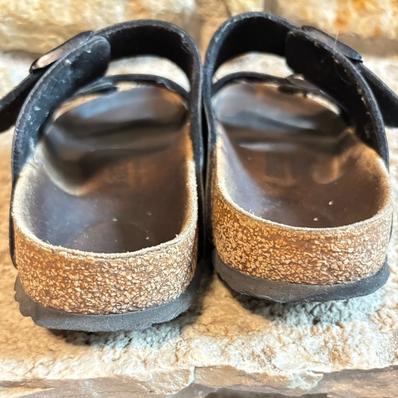 BIRKENSTOCK Lot/Bundle of 2 Arizona Thong Leather Sandals - Brown 39 & Black 38 - Picture 13 of 16